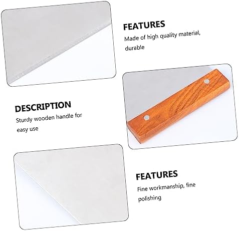 Stainless Steel Dough Flour Scraper Wood Handle Cutter for Baking