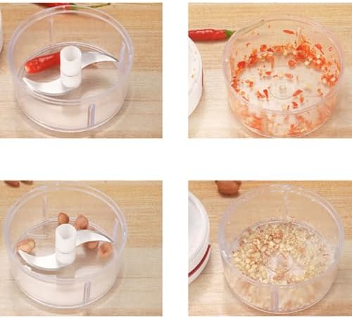 Ymiko Manual Garlic Press Hand Pull String Food Chopper Onion Dicer