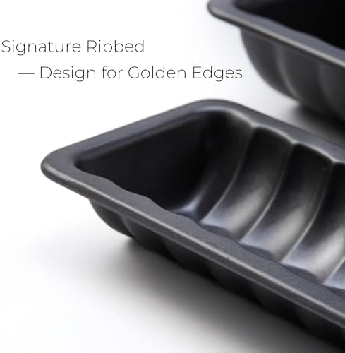 Scandinavian Almond Cake Pan with Recipe, 3-Pack Carbon Steel Set