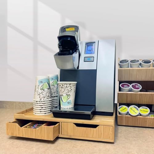 Mobilevision Bamboo Pod Storage Drawer, K-Cup and Espresso
