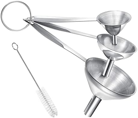 Small Funnels for Filling Bottles, 3 Pcs Stainless Steel Kitchen