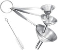 Small Funnels for Filling Bottles, 3 Pcs Stainless Steel Kitchen