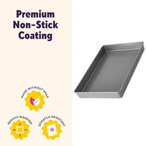 Wilton Aluminum Rectangular Sheet Cake Pan, Made Without PFAS