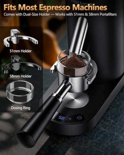 COOL KNIGHT Conical Burr Coffee Grinder, 60 Settings