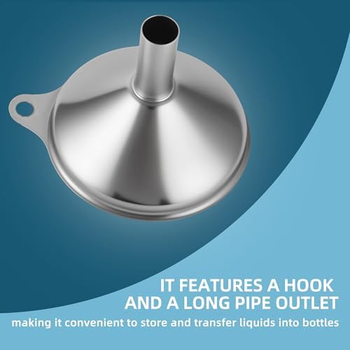 Stainless Steel Kitchen Funnel, Large, Medium and Small Three-piece