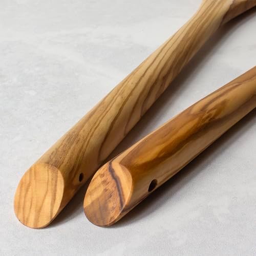 Rock & Branch Olive Wood Salad Serving Utensils, Great for Tossing and