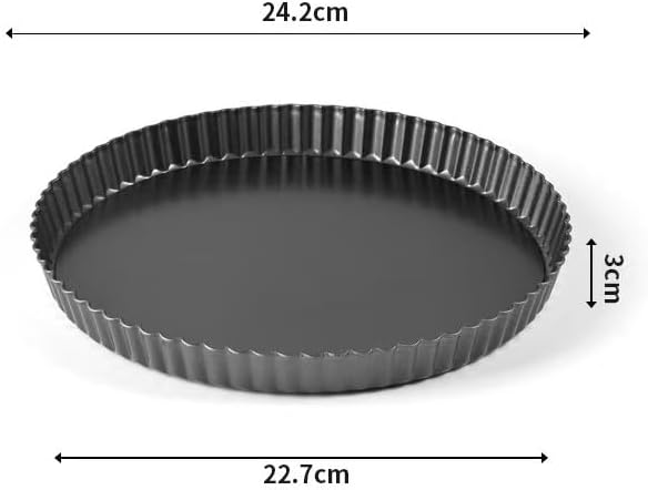 2 Pack Tart Pan 9 Inch Tart Pan with Removable Bottom, 1.1 Inch Deep