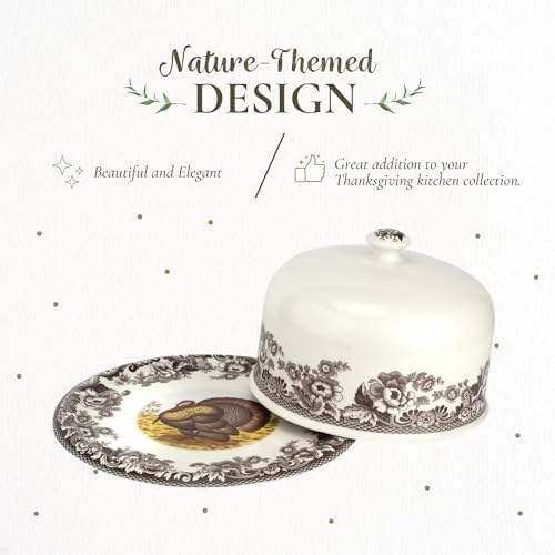 Spode Woodland 2 Piece Serving Platter with Dome