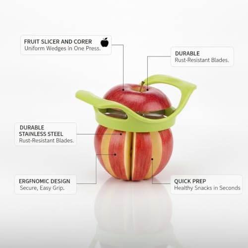 Fruit Slicer and Corer, Stainless Steel Apple Cutter for Uniform