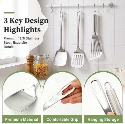 3 PCS Stainless Steel Spatulas Set