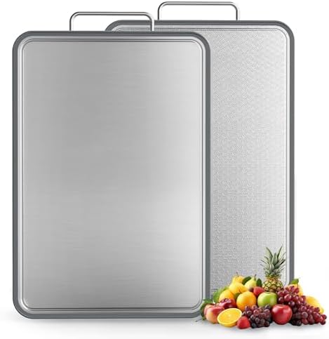 304 Stainless Steel Cutting Board 16''×11'' – Double-Sided Kitchen