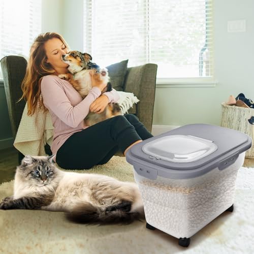 Pet Food Container, Collapsible Dog Food Storage Container with