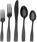 Matte Black Silverware Set, Satin Finish 20-Piece Stainless Steel