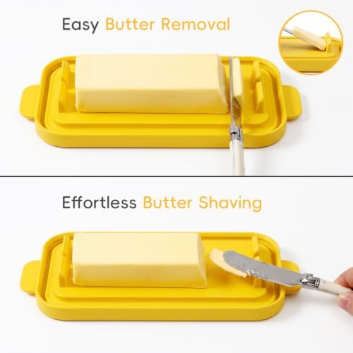 Butter Dish with Lid for Countertop, Butter Holder With Airtight