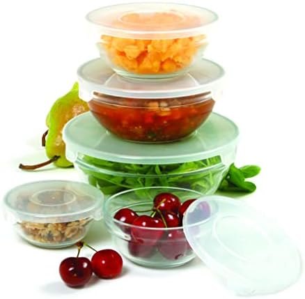 Norpro 10-Piece Nesting Glass Mixing/Storage Bowls with Lids