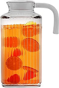 Fridge Pitcher – 60 OZ. Glass Water Fridge Pitcher with Lid By Home