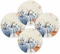 Fall Round Placemats Set of 4 Thanksgiving Blue Pumpkin Place Mats