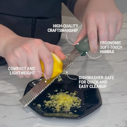 Microplane Home Series Zester & Cleaning Brush - Stainless Steel