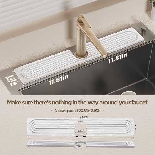 Faucet Mat for Kitchen Sink, Diatomite Stone Drying Sink Protectors