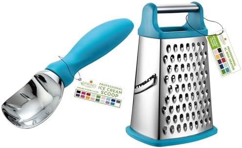 Spring Chef Professional Ice Cream Scoop & Stainless Steel XL Box