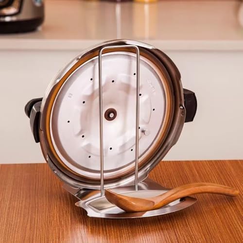 304 Stainless Steel Spoon and Lid Rest,Pot Lid Holder While