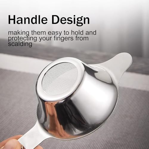 WUWEOT 6 Pcs Different Size Fine Mesh Tea Strainers, 304 Stainless