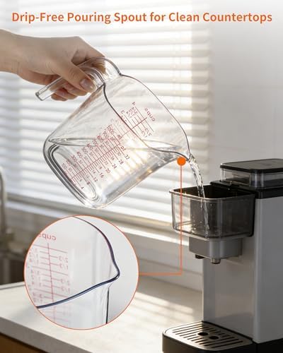 BINGBING- Measuring Cups Set of 3, Plastic, Nesting Design, Pour Spout