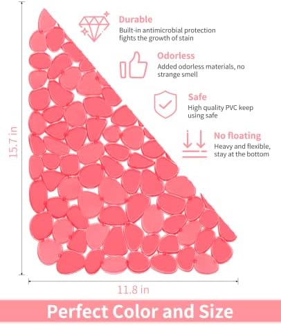 Bligli Pebble Sink Mat, PVC, 15.7 x 11.8 inch