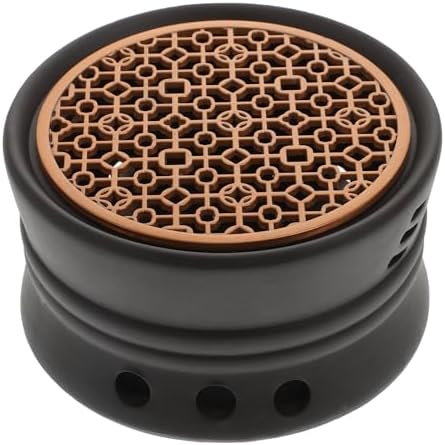 Ceramic Teapot Warmer Tea Heating Tool with Copper Holder