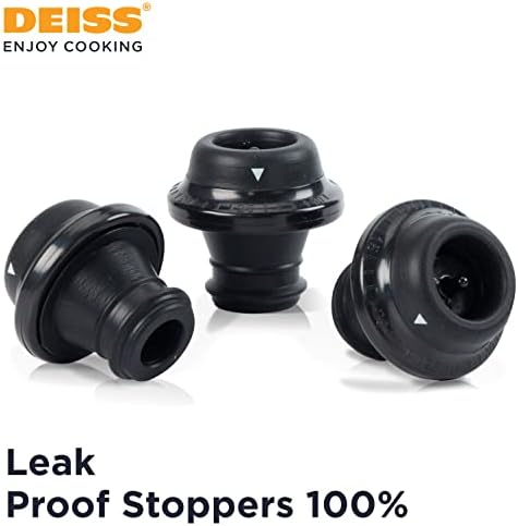 Deiss PRO Vacuum Pump Wine Saver with 3 x Wine Bottle Stopper