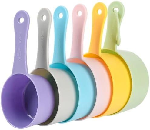 Measuring Cups Set 6, Colorful Plastic Measuring Cup Set, Big Size