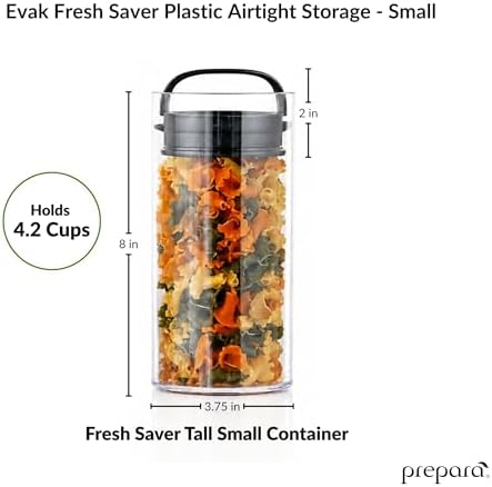 Prepara Evak Fresh Saver Airtight Plastic Container,Small/Tall