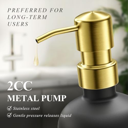 Cisily Kitchen Soap Dispenser Set Comes with Ceramics Sponge Holder