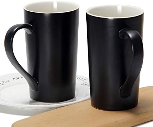 20 oz Large Coffee Mugs, M007 Tall Ceramic Cup with Handle for Dad