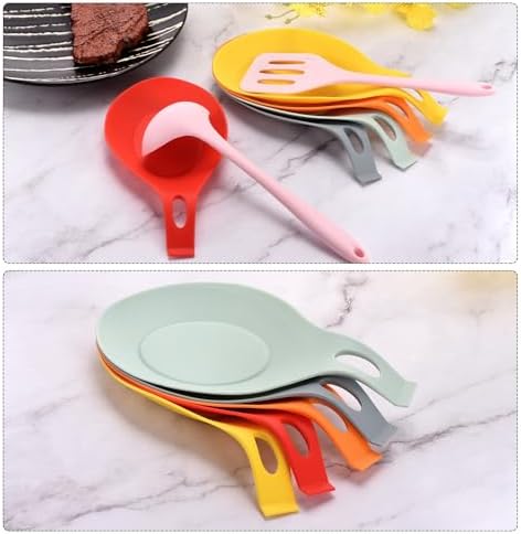 uxcell Silicone Spoon Rest, 7.68" x 3.74" Heat Resistant Kitchen