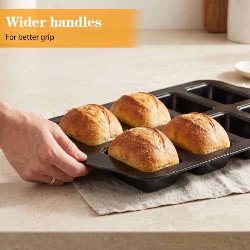 4 Pack Mini Loaf Pans 8-Cavity, Small Cornbread Pan, Banana Bread Pan