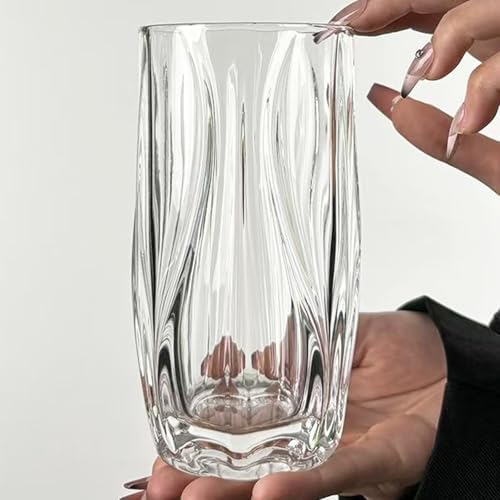14oz Heavy-Duty Highball Glasses Set of 4 - Chip-Resistant Rim