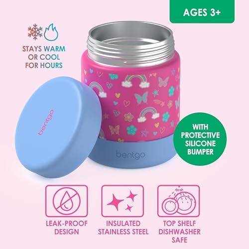 Bentgo Kids Stainless Steel Leak-Proof Food Jar for Hot or Cold Food