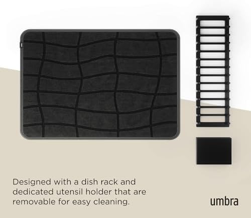 Umbra Udry Foldable Dish Drying Rack, Black