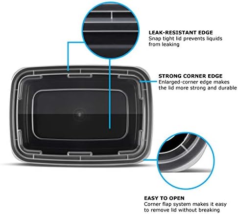Freshware Meal Prep Containers 1 Compartment Food Storage Containers