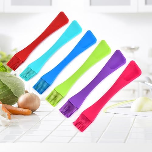2pcs Dual Head Silicone Baking Brush and Pastry Spatula Set, Heat