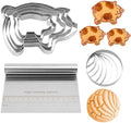 Concha Cutter and Puerquito Pig Mold Baking Set, 5 Graduate Sizes