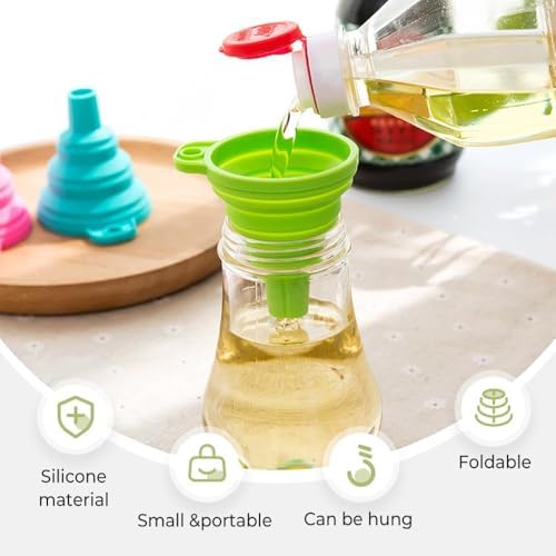 3 Size Kitchen Funnel Set, 2026 Upgraded Funnels for Kitchen Use