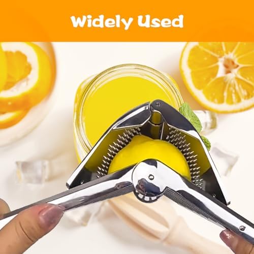 Stainless Steel Lemon Squeezer with Built-in Strainer