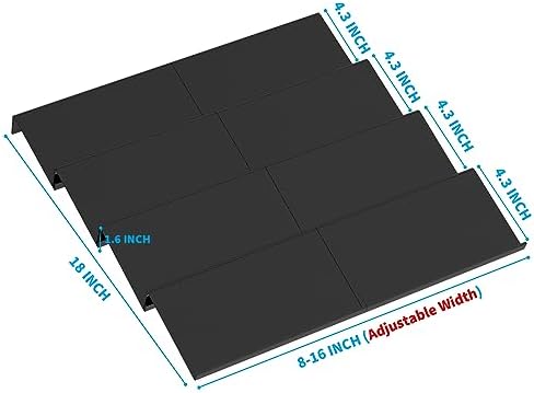 Sezanrpt Adjustable Acrylic Spice Drawer Organizer Rack, Spice Drawer