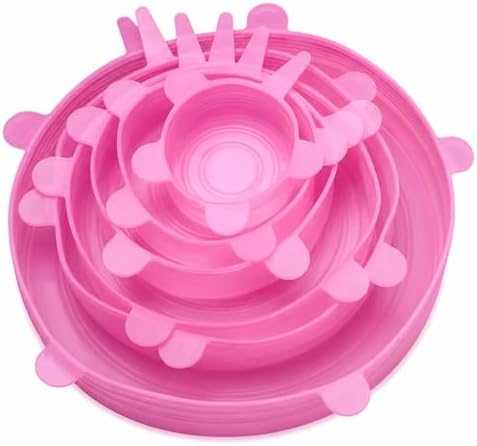 Reusable Silicone Stretch Lids, 6 Pack, Multicolor