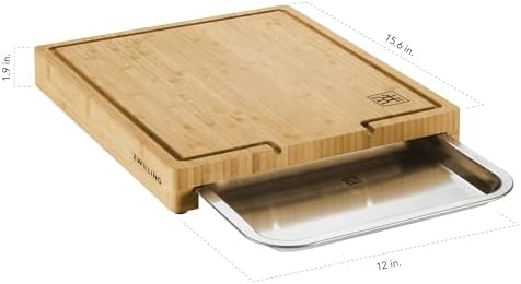 ZWILLING BBQ+ Bamboo Cutting Board with Juice Groove and Sliding