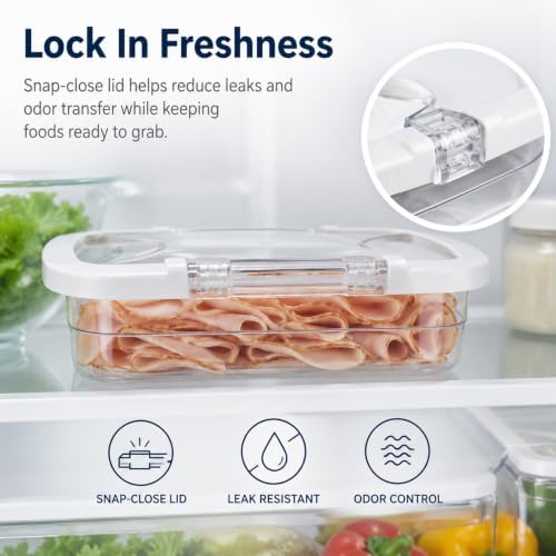 3 Pack Deli Meat Container for Fridge, Stackable Refrigerator