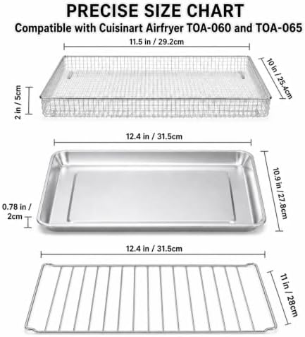 3PCS Replacement Parts for Cuisinart TOA-60 TOA-65 TOA-70 Air Fryer