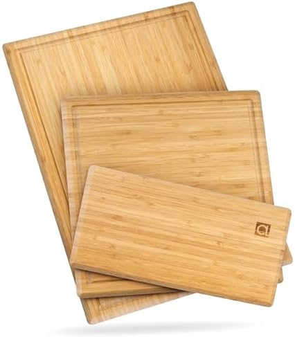 Chorus Bamboo Cutting Board Set with Juice Groove (Set of 3)